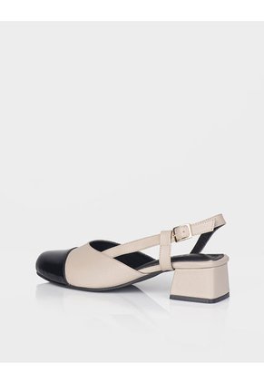 Zapato Slingback Kora Negro X Pardo