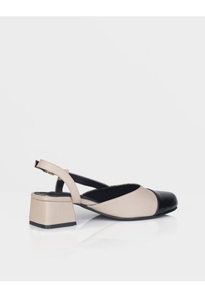 Zapato Slingback Kora Negro X Pardo