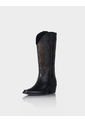 Bota Texana Queenrose Negro * Canela de Stivali