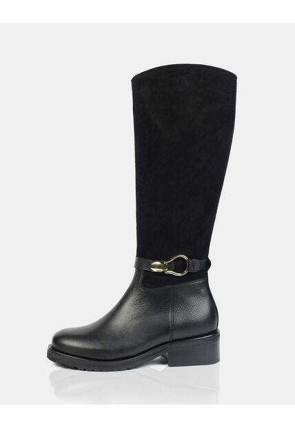 Bota Alzada Gamuza X Napa Negro