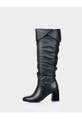 Bota Berna Cuero Negro Stivali