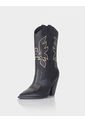 Bota Texana Zaragoza Cuero Negro de Stivali