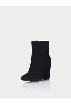 Botin Reyna Cuero Ante Negro