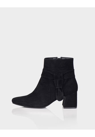 Botin Vanila Cuero Ante Negro Stivali