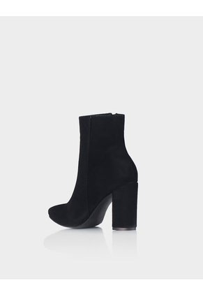 Botin Reyna Cuero Ante Negro