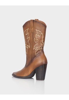 Bota Texana Zaragoza Cuero Miel