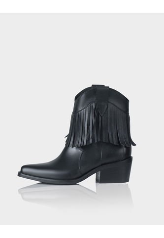 Botin Texana Sonora Flecos Negra Stivali