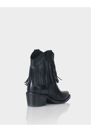 Botin Texana Sonora Flecos Negra