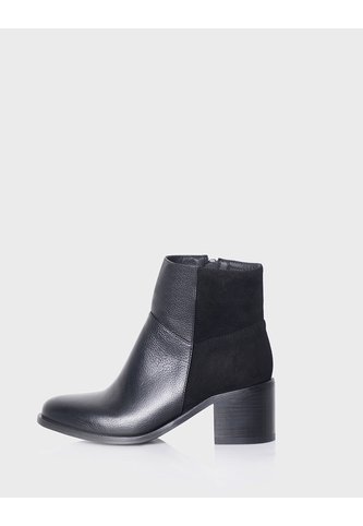Botin Bianca Cuero Negro Stivali