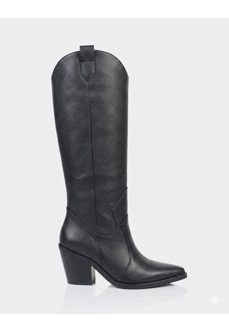 Bota Texana Cameron Cuero Negro Stivali