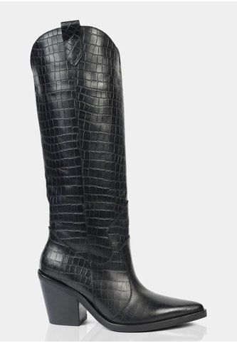 Texana Cameron Croco Negro Stivali