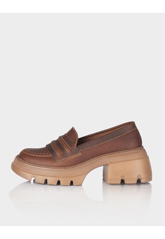 Mocasin Zamora Cuero Miel Stivali