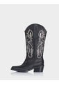 Texana Devi Cuero Craquelado Negro de Stivali