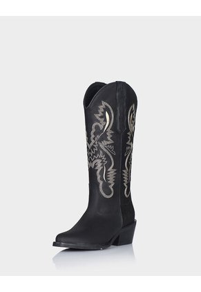 Texana Devi Cuero Craquelado Negro