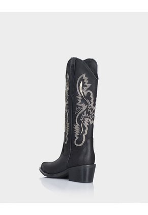 Texana Devi Cuero Craquelado Negro