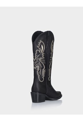 Texana Devi Cuero Craquelado Negro