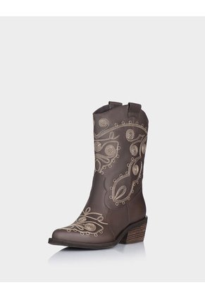 Bota Encanto Cuero Cafe