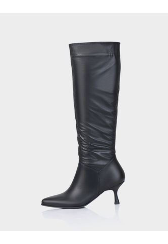 Bota Franca Cuero Negro Stivali