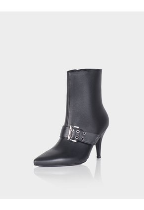 Botin Tiffani Cuero Negro