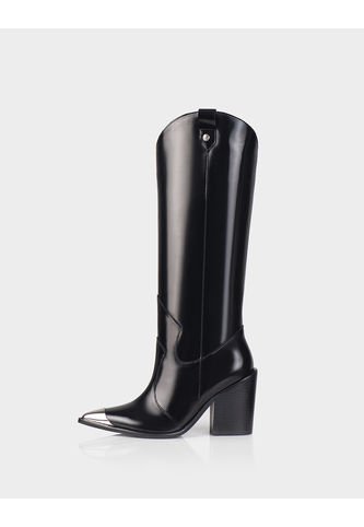 Malva Cuero Valenciano Negro Stivali