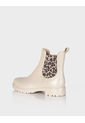 Botin De Lluvia Drizzle Beige X Animal Print de Stivali