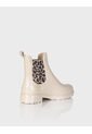 Botin De Lluvia Drizzle Beige X Animal Print de Stivali