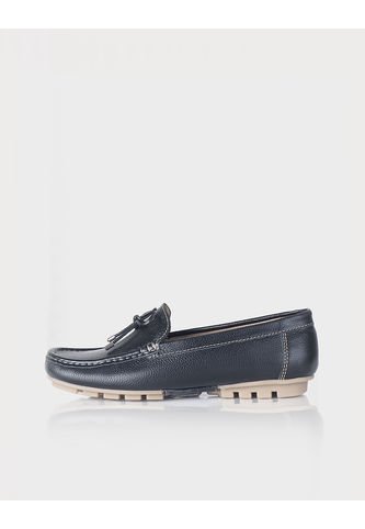 Mocasin Thea Cuero Negro Stivali