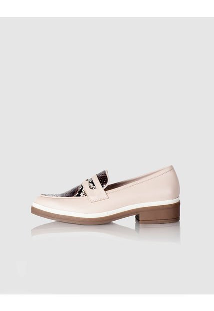 Mocasin Andaluza Cuero Nude X Piton