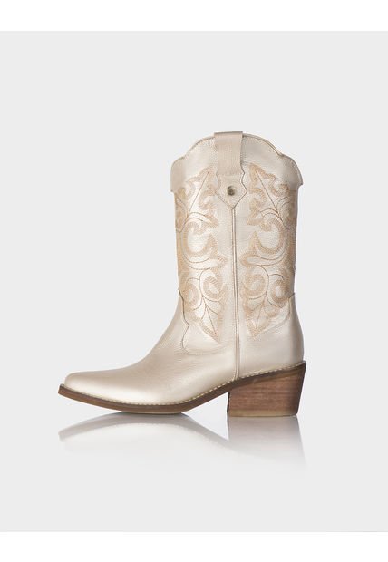 Bota Disha Cuero Dorado