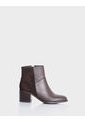 Botin Bianca Cuero Cafe de Stivali