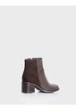 Botin Bianca Cuero Cafe de Stivali