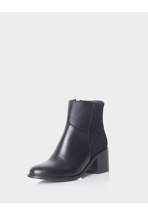 Botin Bianca Cuero Negro