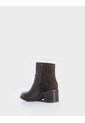 Botin Bianca Cuero Cafe de Stivali