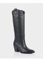 Bota Texana Cameron Cuero Negro de Stivali