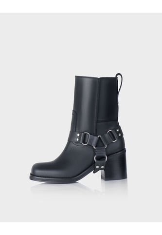 Bota Biker Camil Rockland Cuero Negro Stivali
