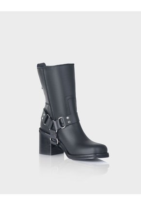 Bota Biker Camil Rockland Cuero Negro