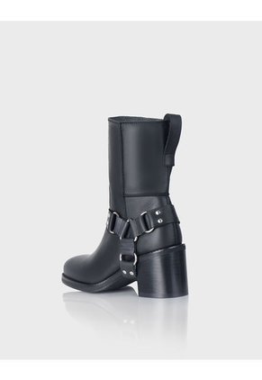 Bota Biker Camil Rockland Cuero Negro