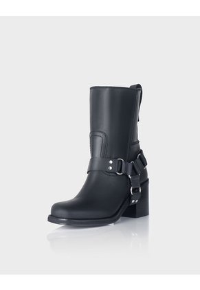 Bota Biker Camil Rockland Cuero Negro