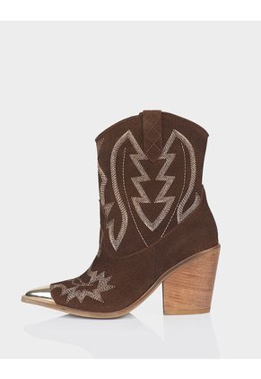 Bota Texana Wonder Gamuza Caramelo