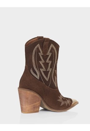 Bota Texana Wonder Gamuza Caramelo