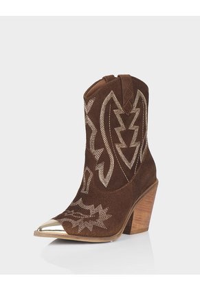 Bota Texana Wonder Gamuza Caramelo