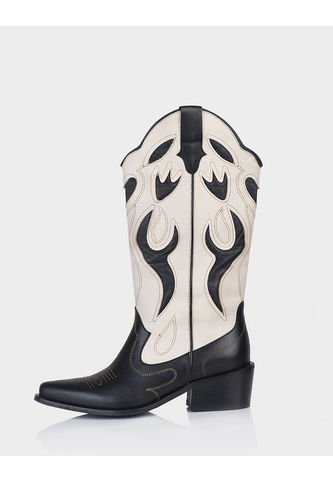 Bota Doroti Negro X Beige Stivali