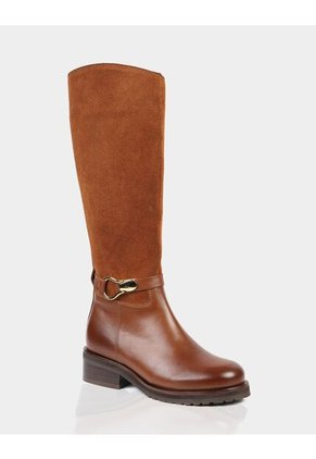 Bota Alzada Gamuza X Napa Miel