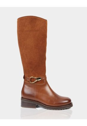 Bota Alzada Gamuza X Napa Miel