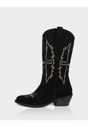 Bota Alada Gamuza Negro