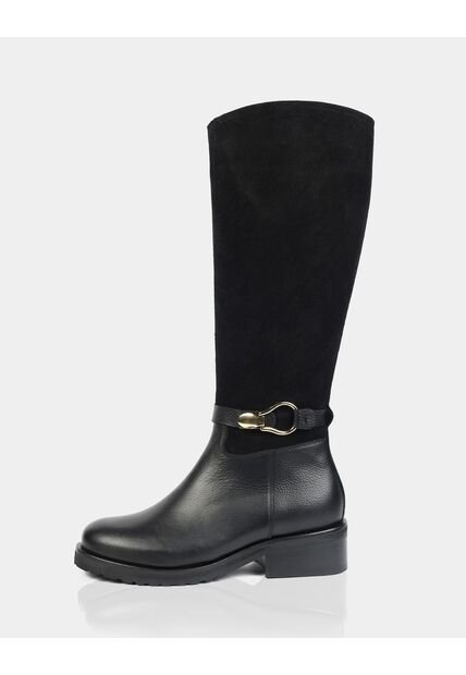 Bota Alzada Gamuza X Napa Negro