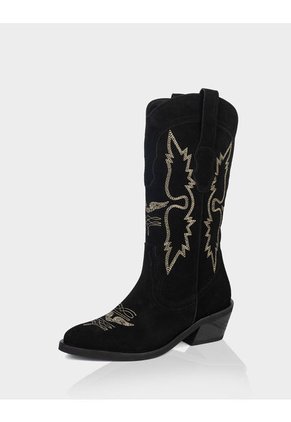 Bota Alada Gamuza Negro