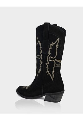 Bota Alada Gamuza Negro