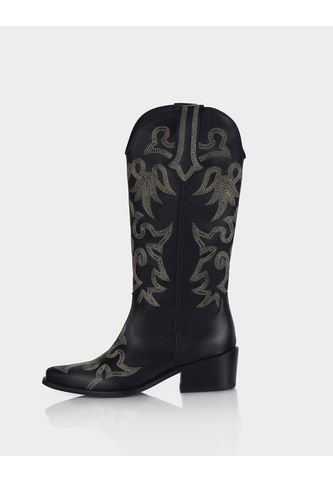 Texana Dionne Cuero Negro Stivali