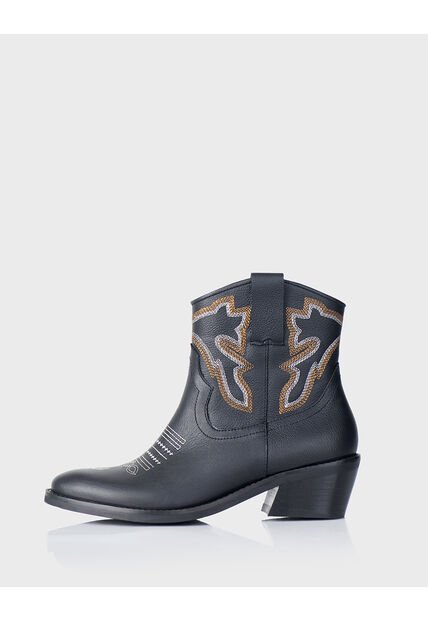 Botin Alamo Cuero Negro